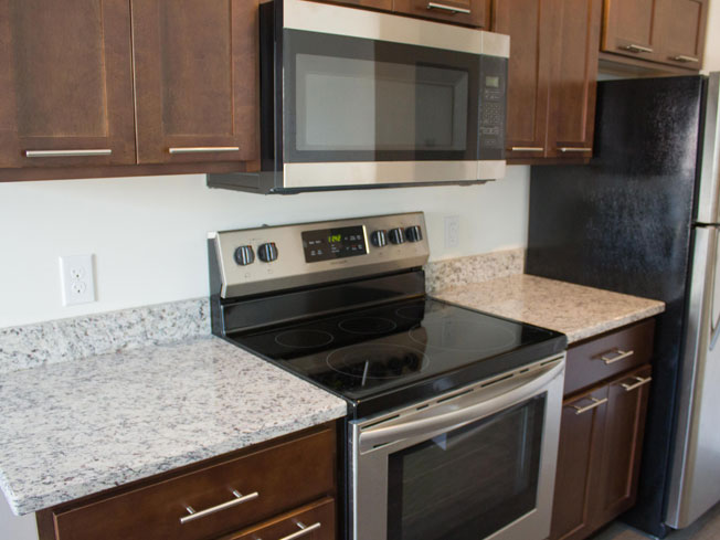 Ashton Place Townhomes Lexington Brown Shaker Cabinet
