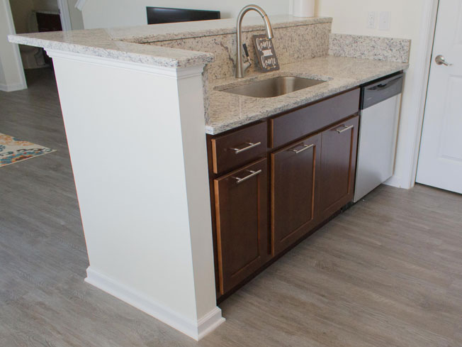 Ashton Place Townhomes Lexington Brown Shaker Cabinet