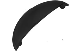 Decorative Hardware cup pull matte black