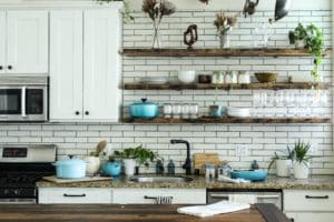 kitchen storage shelves