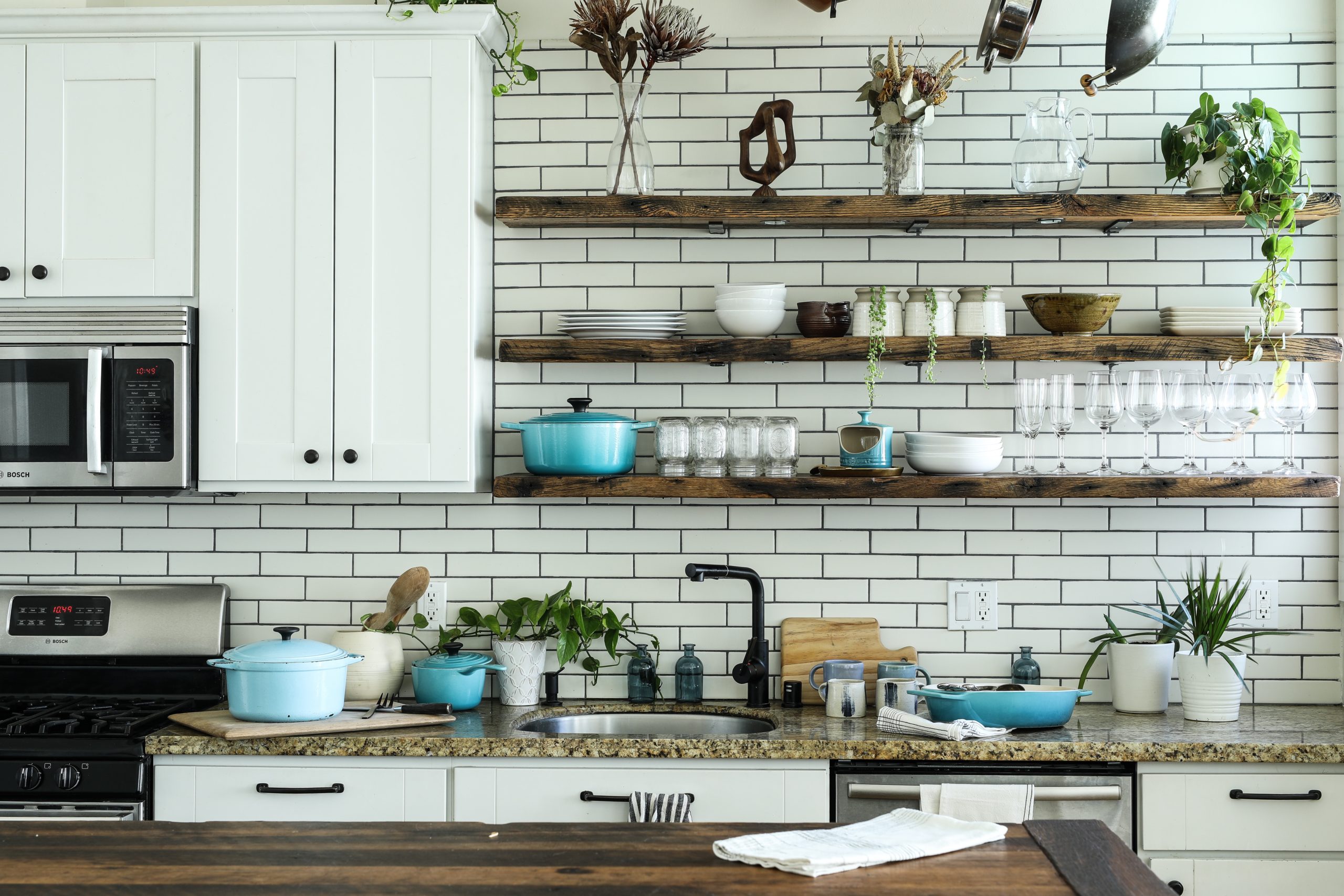 kitchen storage shelves