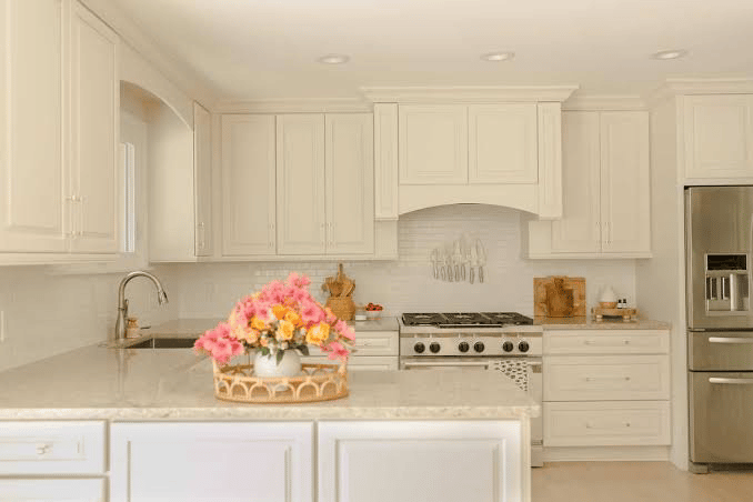 How to paint compressed wood kitchen cabinets